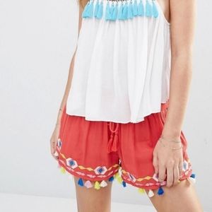 PIPER BY TOWNSEN Tassel Hem Shorts S.